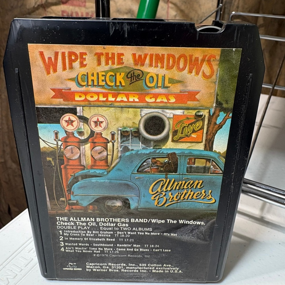 Allman Brothers Band Wipe The Windows 8-Track Tape Live 1976 Capricorn Records